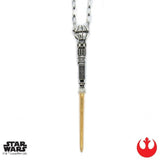 back of the Obi-Wan Saber Pendant from the han cholo star wars collection