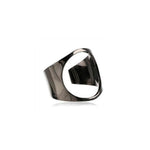 left angle of Open Space Cuff in gunmetal from the han cholo alien collection