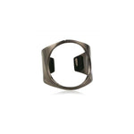front angle of Open Space Cuff in gunmetal from the han cholo alien collection