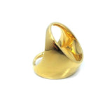 left side of the Open Space Ring in gold from the han cholo alien collection