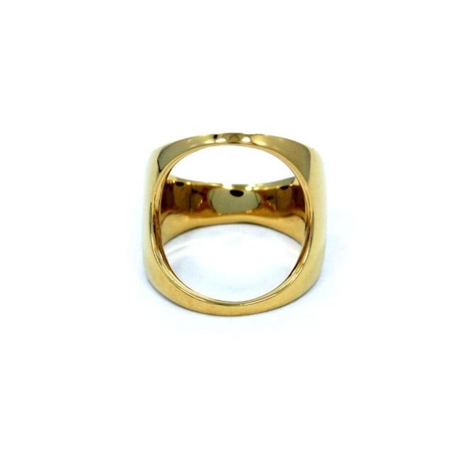 front of the Open Space Ring in gold from the han cholo alien collection