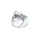 right angle of the Open Space Ring in silver from the han cholo alien collection
