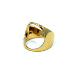 right angle of the Open Space Ring in gold from the han cholo alien collection