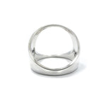 back of the Open Space Ring in silver from the han cholo alien collection