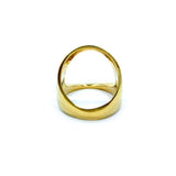 back of the Open Space Ring in gold from the han cholo alien collection