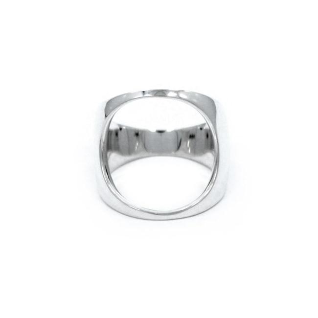 front of the Open Space Ring in silver from the han cholo alien collection