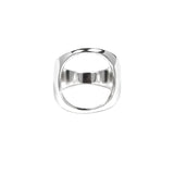 front of the Open Space Ring in silver from the han cholo alien collection