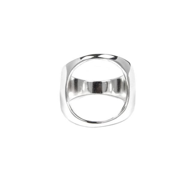 front of the Open Space Ring in silver from the han cholo alien collection