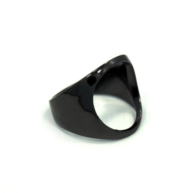 left side of the Open Space Ring in gunmetal from the han cholo alien collection