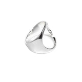 right angle of the Open Space Ring in silver from the han cholo alien collection
