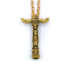 Peace Pipe Pendant Gold Ss Necklaces