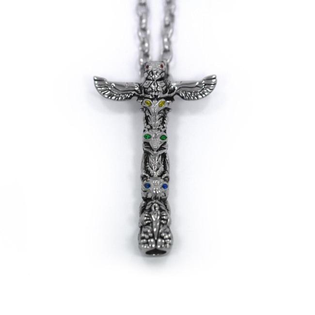 Peace Pipe Pendant Silver Ss Necklaces