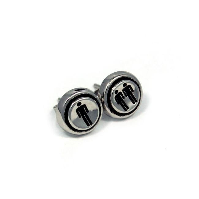 left side view of the Player 1 player 2 Earrings on a white background