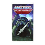 front of the power sword pin on a masters of the universe pin card