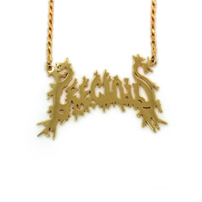 Precious Name Plate Pendant Vermeil Pm Necklaces
