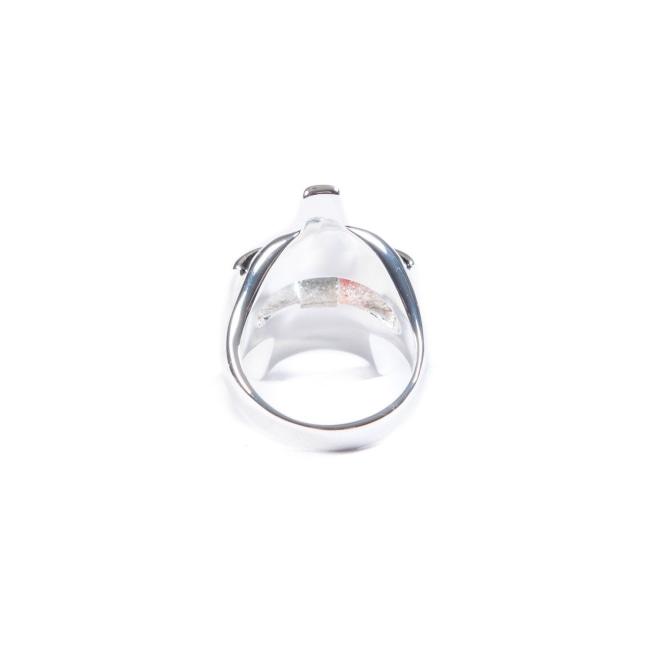 back of the Raider Ring in silver from the han cholo alien collection