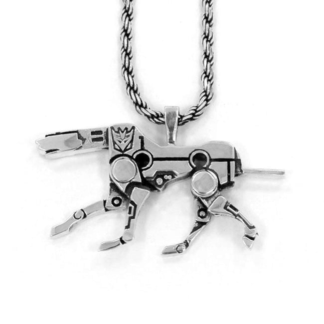decepticon necklace,sterling silver transformers,sterling decepticon