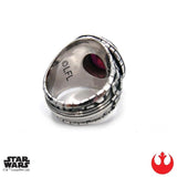 inner detail of the Rebel Class Ring in silver from the han cholo star wars collection