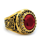 His No Class Ring pm rings Precious Metals Vermeil - 24k Gold Plated 9 Red