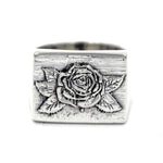 Rose Signet Ring Sterling Silver .925 / 9 Pm Rings