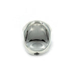 back of the Roswell Ring in silver from the han cholo alien collection