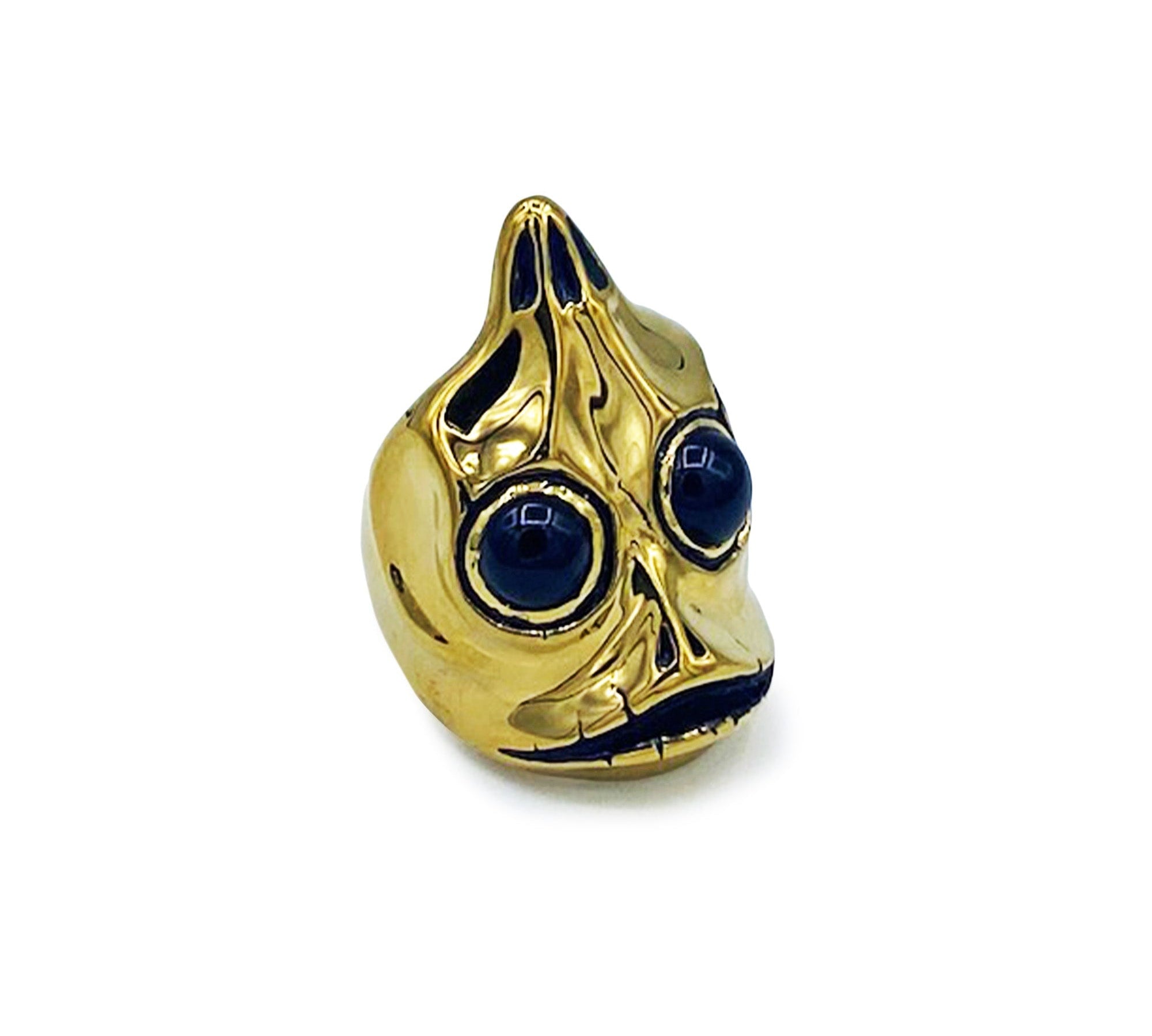 Sleezy Ring pm rings Precious Metals Vermeil - 24k Gold Plated 8 Black