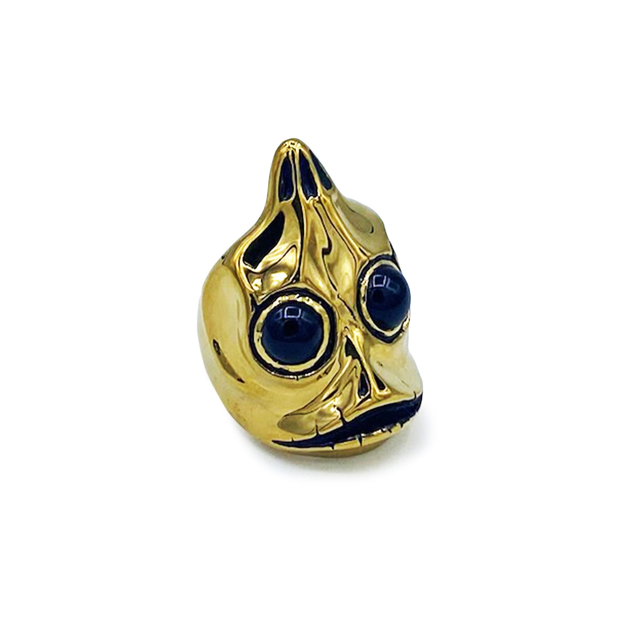 Sleezy Ring pm rings Precious Metals Vermeil - 24k Gold Plated 8 Black