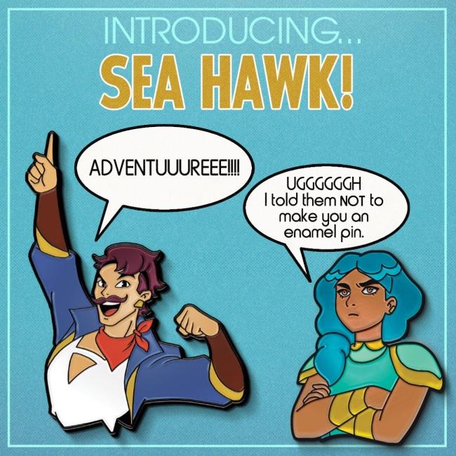 Sea Hawk Enamel Pin