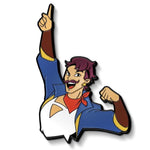 front angled view of the Seahawk enamel pin from she-ra and the princesses of power