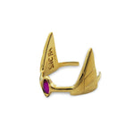 She-ra crown ring from she-ra and the princesses of power on a white background at 3/4 view