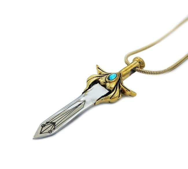 She-Ra Sword Pendant angled pointing to the left on a white background