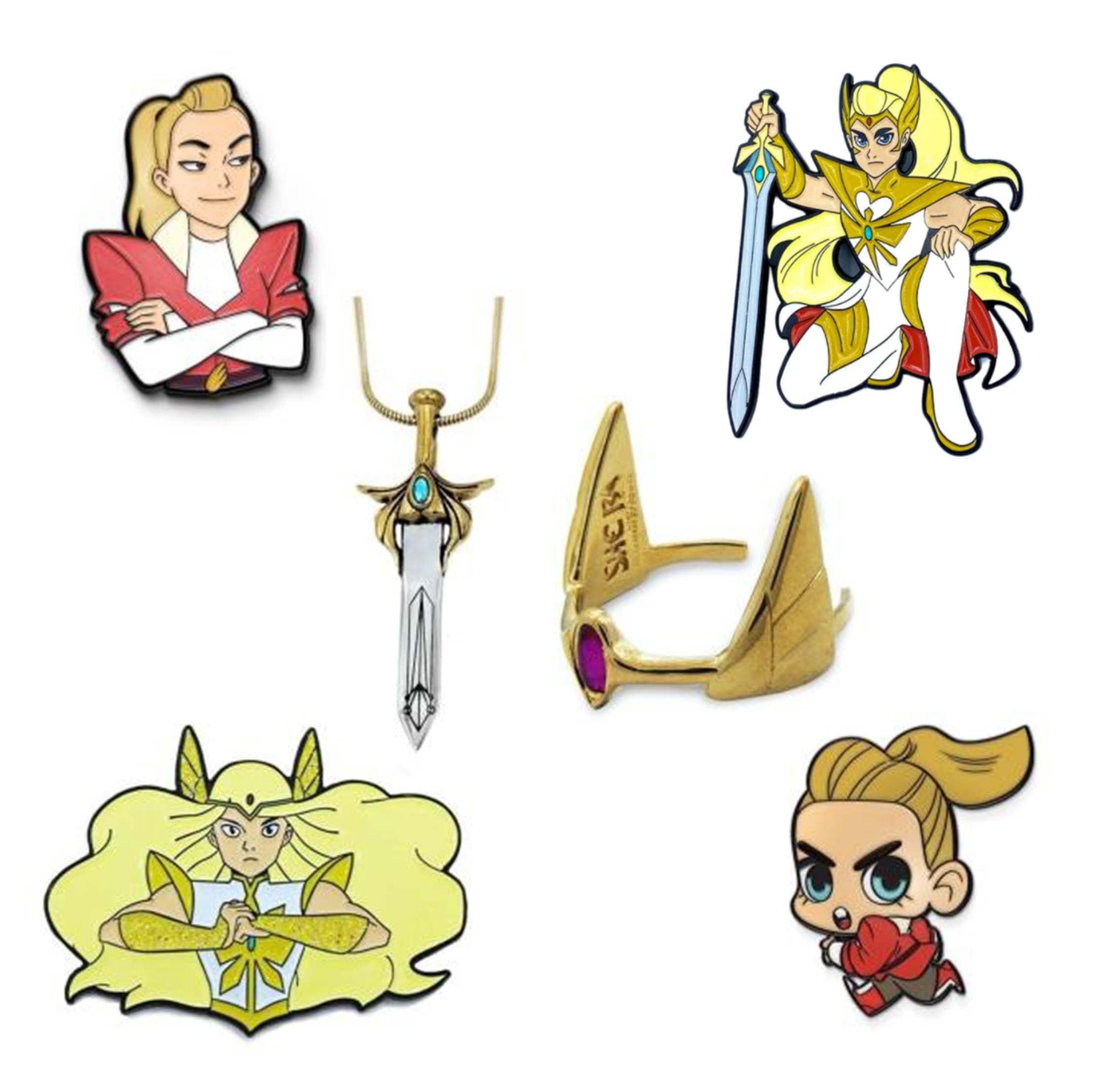 Ultimate She-Ra Bundle (1 Ring, 1 Pendant, 4 Pins) Enamel Pin She-Ra POP 