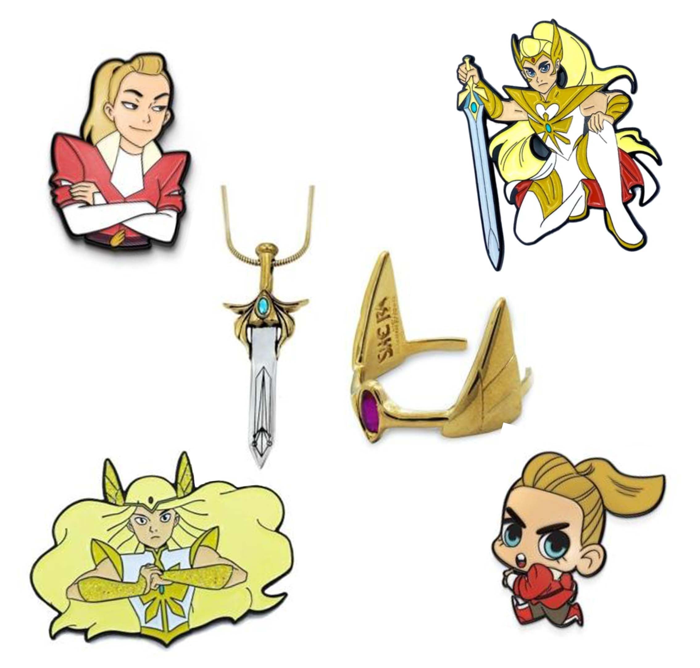 Ultimate She-Ra Bundle (1 Ring, 1 Pendant, 4 Pins) Enamel Pin She-Ra POP 