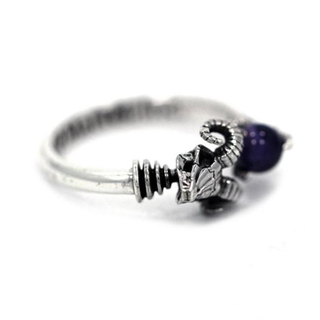 left of the Skeletor havoc Ring in silver from the masters of the universe jewelry collection