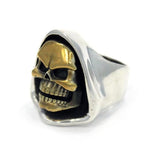 left side of the Skeletor Ring from the masters of the universe jewelry collection