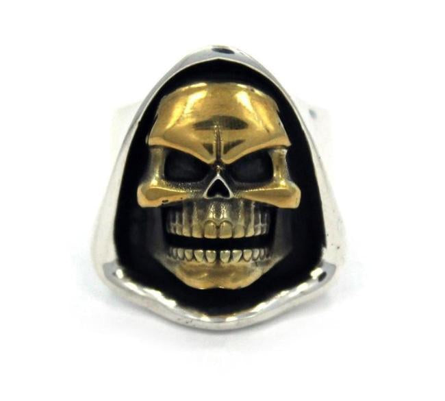 front of the Skeletor Ring from the masters of the universe jewelry collection