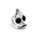 right side of the Sleezy Ring in silver from the han cholo alien collection