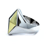 right side of the space god ring in 2 tone from the han cholo fantasy collection