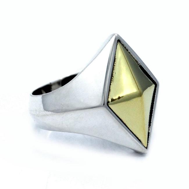 left side of the space god ring in 2 tone from the han cholo fantasy collection