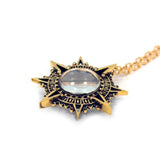 right side of the Stargate Pendant in gold from the han cholo jewelry collection