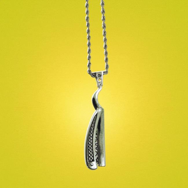 Straight Razor Pendant Ss Necklaces