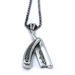 Straight Razor Pendant Sterling .925 Pm Necklaces