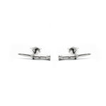 Sterling Silver womens earrings, earrings in the shape of a switchblade