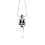 Sword Of Protection Pendant Sterling .925 / 18 Pm Necklaces