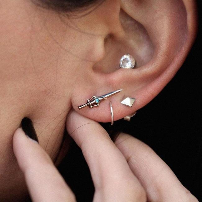 Sword Of Protection Stud Earrings Ss Earrings
