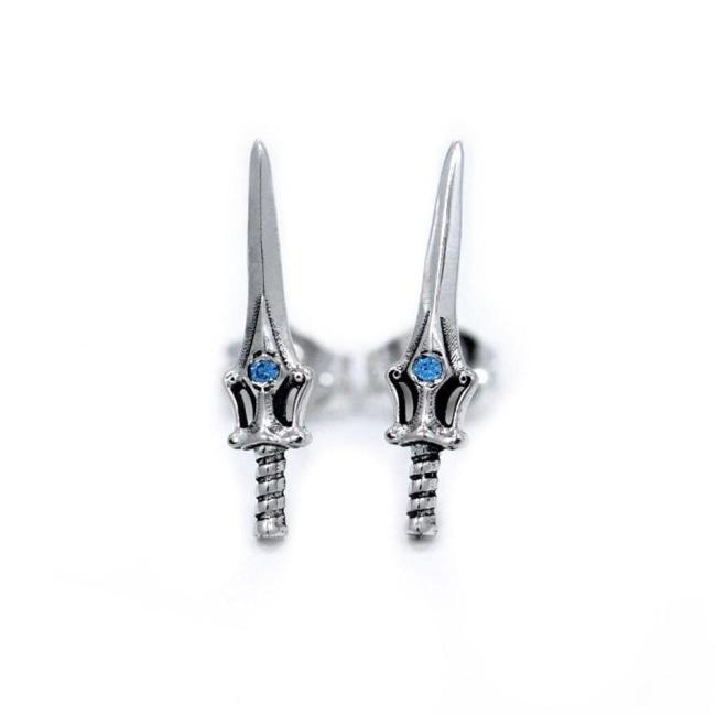 Sword Of Protection Stud Earrings Sterling .925 / O/s Pm Earrings