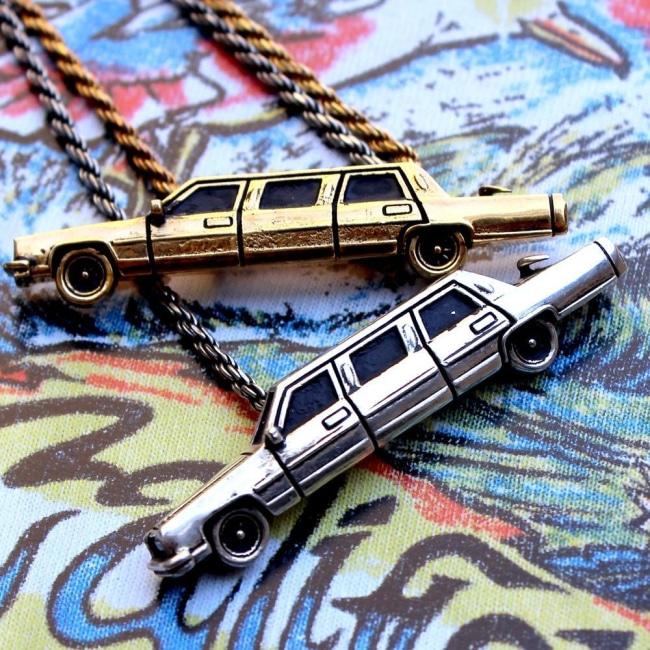 shot of The High Life Pendant in silver and gold form the han cholo cruising collection