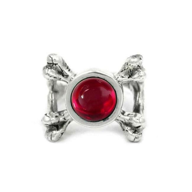 front of the Skeletor armor Ring from the masters of the universe jewelry collection