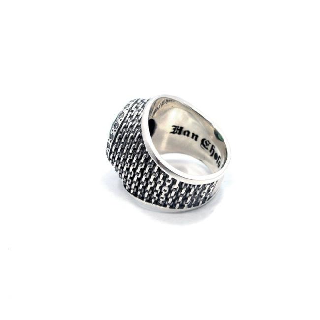 Unchained Ring, chain ring, stone ring, van halen ring, han cholo ring, han cholo jewelry, onyx ring