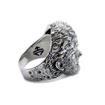 3/4 back view of the Wolfman Ring from the universal monsters jewelry collection